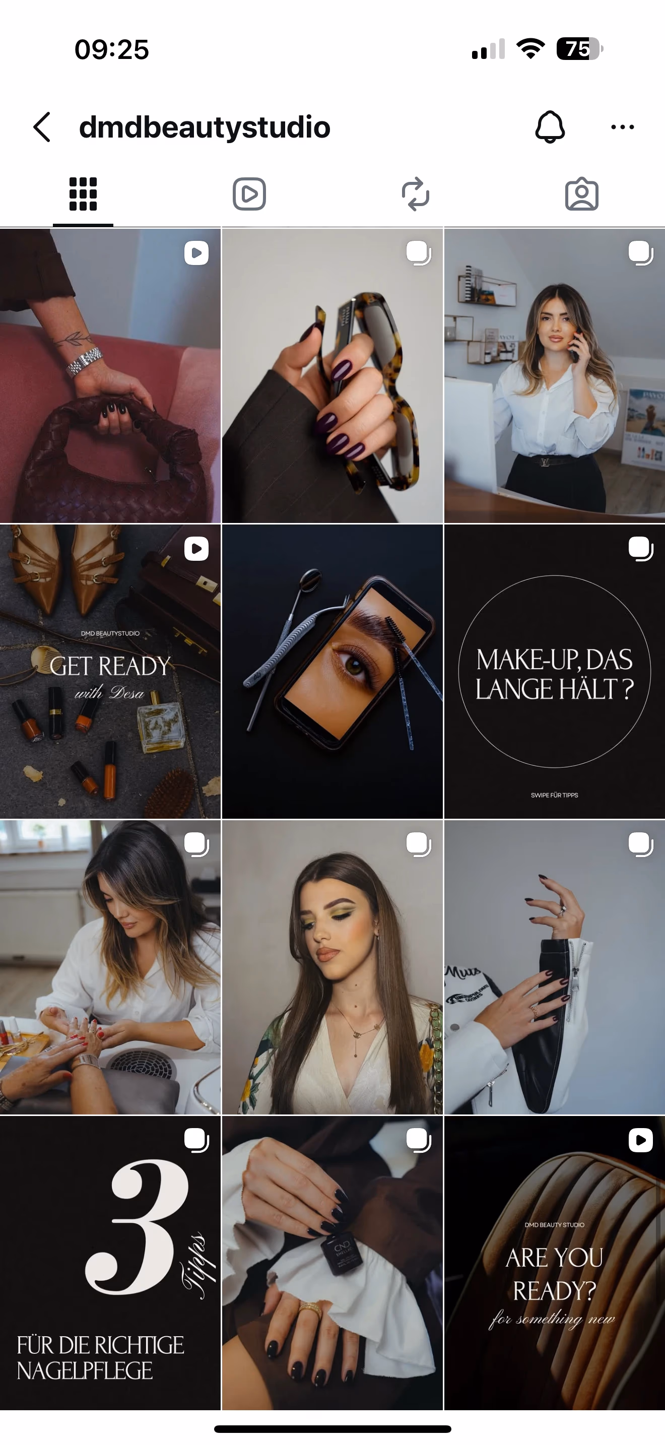 DMD Beauty – vollständiger Instagram-Feed, neuer Auftritt